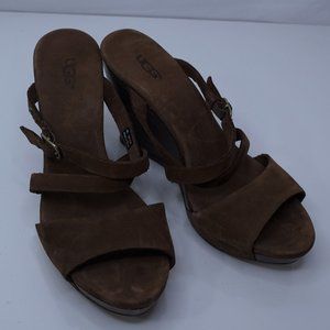 Uggs strappy wedge heel size wide 5